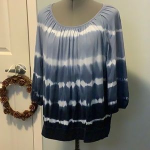 🌼Chaps Tie-Dye Banded Bottom Top Large 🌼